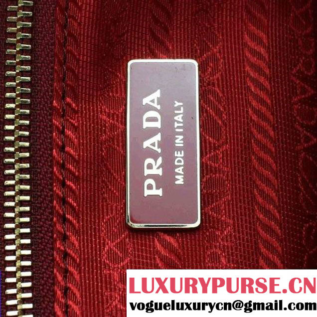Prada BL095F NZV F0403 Top Handle Bag Burgundy  