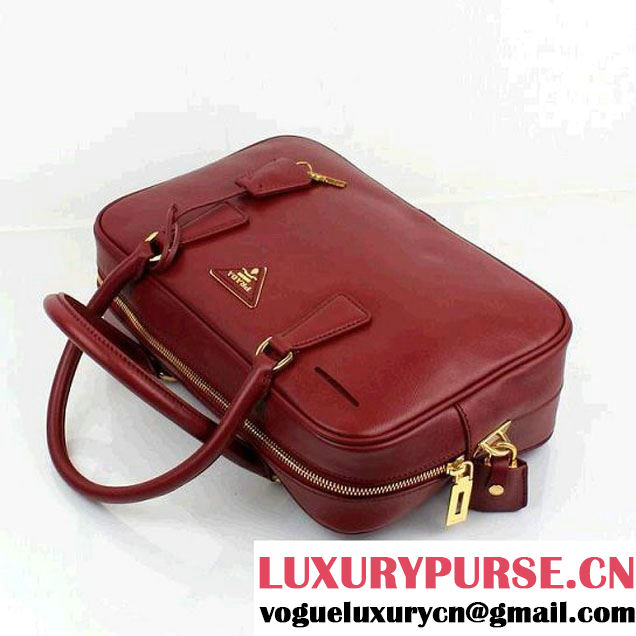 Prada BL095F NZV F0403 Top Handle Bag Burgundy  