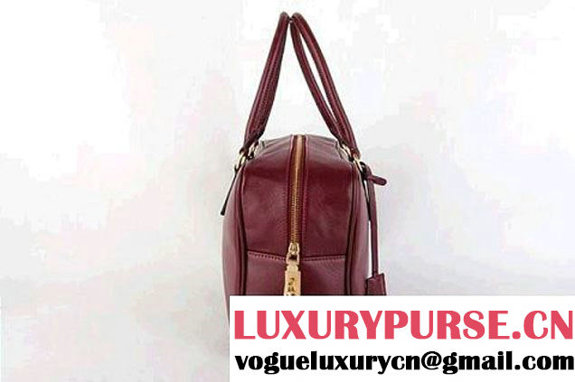Prada Saffiano Calf Leather Top Handle Bag BL094L Bordeaux  