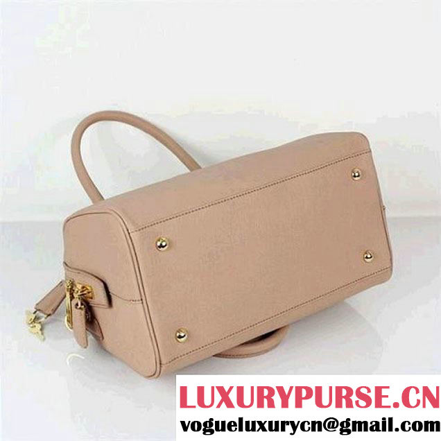 Hot Sell Prada Saffiano Lux Calf Leather Top Handle Bag BN0796 Light Apricot  