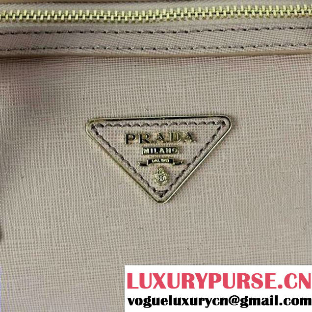 Hot Sell Prada Saffiano Lux Calf Leather Top Handle Bag BN0796 Light Apricot  