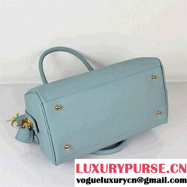 Fashion Prada Saffiano Lux Calf Leather Top Handle Bag BN0796 Light Blue  