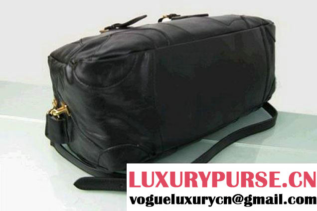 Prada Bowling Bag Bright Leather BL0393 Black  
