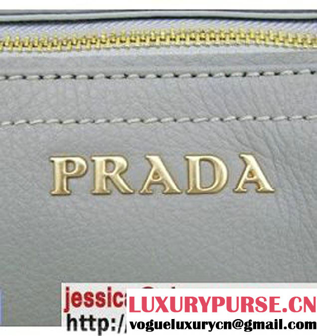 Prada Calfskin Hobo Shoulder Bag Red BR4567 Grey  - $189.00