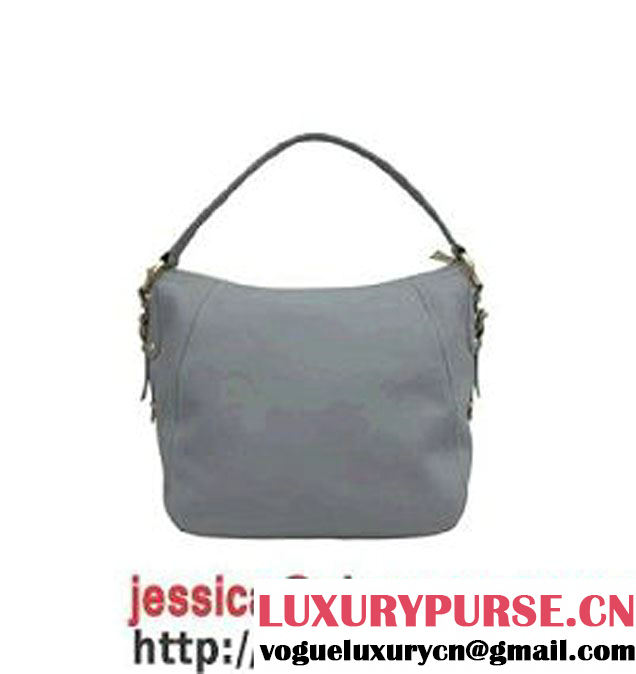 Prada Calfskin Hobo Shoulder Bag Red BR4567 Grey  - $189.00