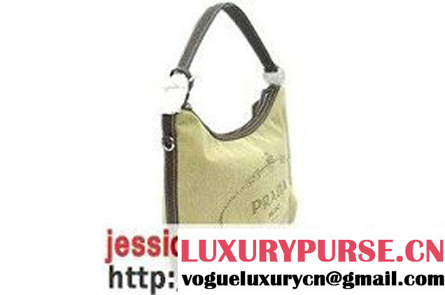 Prada BR1337 Leather Hobo Bag Dark Coffee   - $175.00