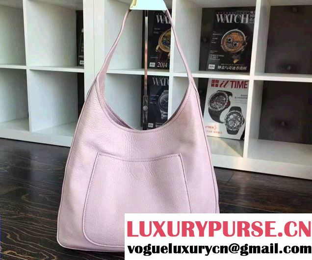 Prada Corsica Calf Leather Hobo Shoulder Bag 1BC013 Pink 2015