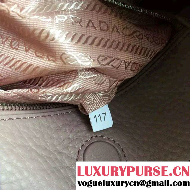 Prada Corsica Calf Leather Hobo Shoulder Bag 1BC013 Pink 2015