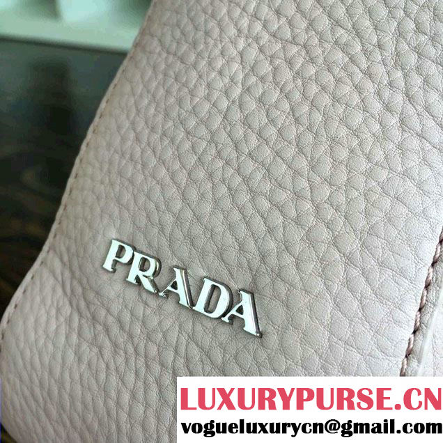 Prada Corsica Calf Leather Hobo Shoulder Bag 1BC013 Pink 2015