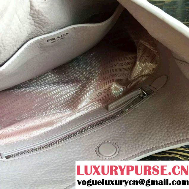 Prada Corsica Calf Leather Hobo Shoulder Bag 1BC013 Pink 2015