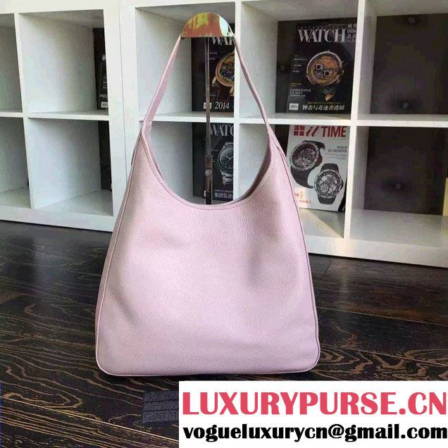 Prada Corsica Calf Leather Hobo Shoulder Bag 1BC013 Pink 2015