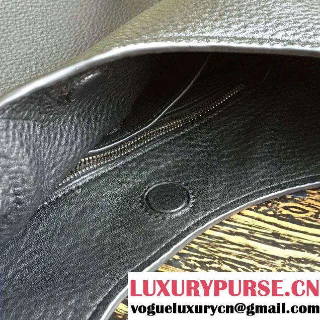 Prada Corsica Calf Leather Hobo Shoulder Bag 1BC013 Black 2015