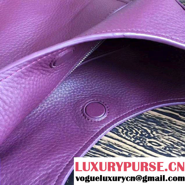 Prada Corsica Calf Leather Hobo Shoulder Bag 1BC013 Purple 2015