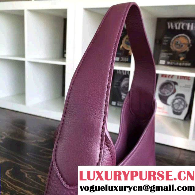 Prada Corsica Calf Leather Hobo Shoulder Bag 1BC013 Purple 2015