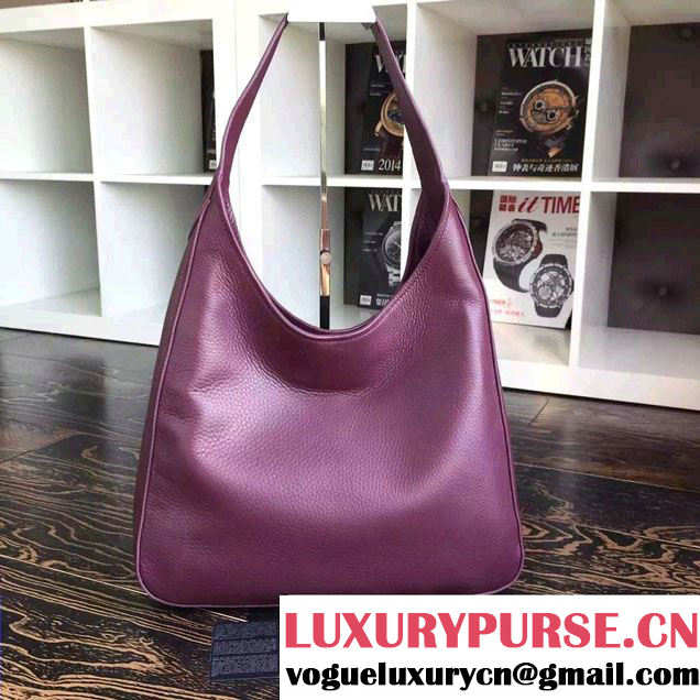 Prada Corsica Calf Leather Hobo Shoulder Bag 1BC013 Purple 2015