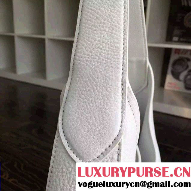 Prada Corsica Calf Leather Hobo Shoulder Bag 1BC013 White 2015