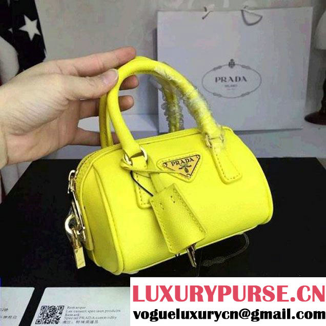 Prada Saffiano Leather Mini-bag Yellow (1A025-042801 )