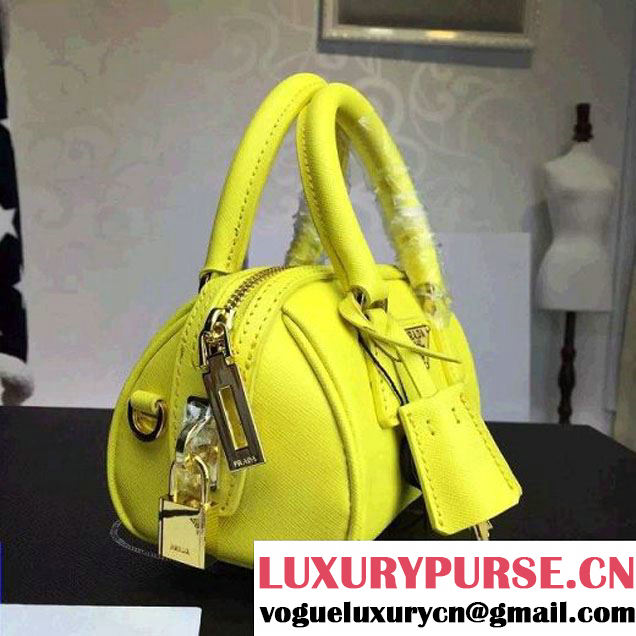 Prada Saffiano Leather Mini-bag Yellow (1A025-042801 )