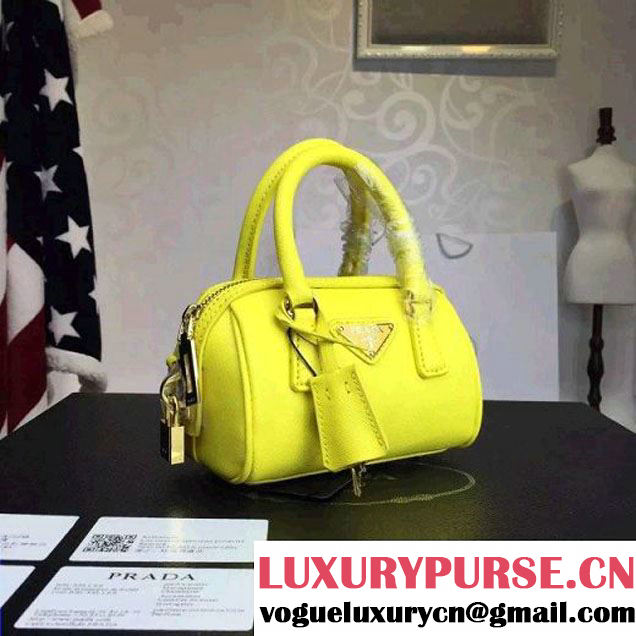 Prada Saffiano Leather Mini-bag Yellow (1A025-042801 )