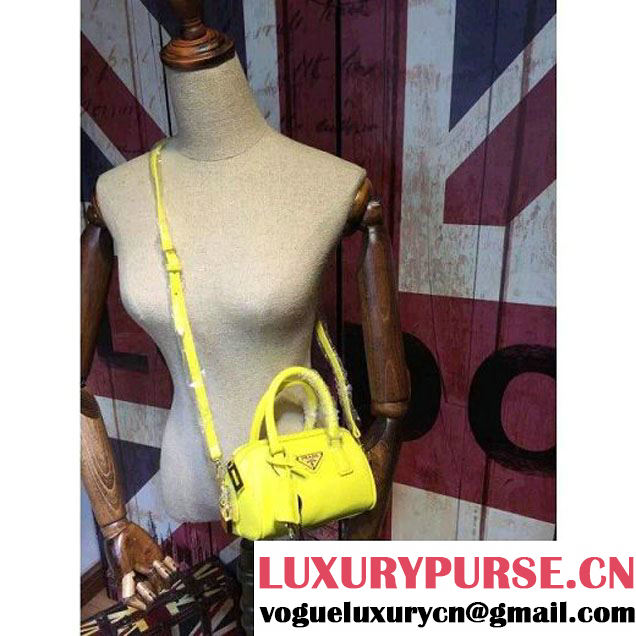 Prada Saffiano Leather Mini-bag Yellow (1A025-042801 )