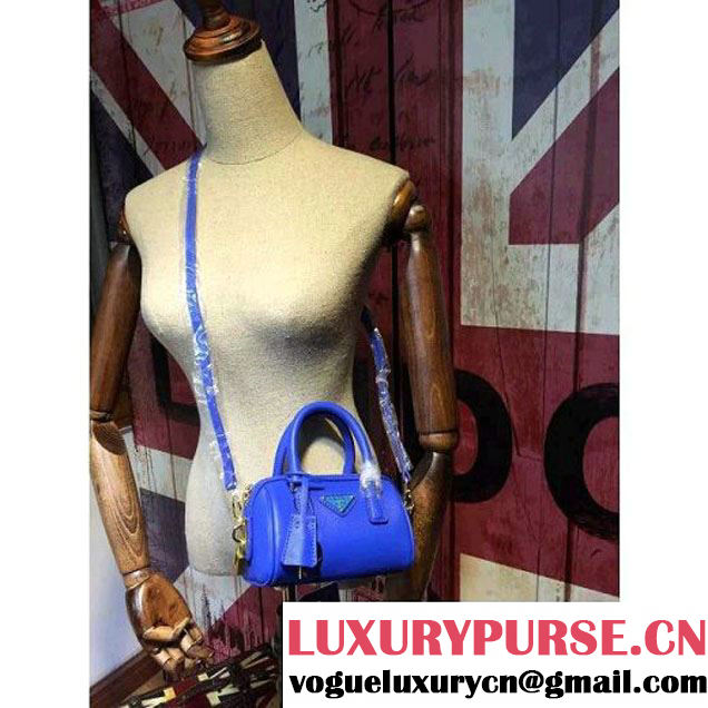 Prada Saffiano Leather Mini-bag Blue (1A025-042809 )