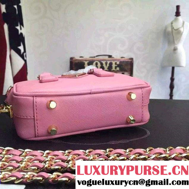 Prada Saffiano Leather Top-handle Mini Bag Pink (1A025-042811 )
