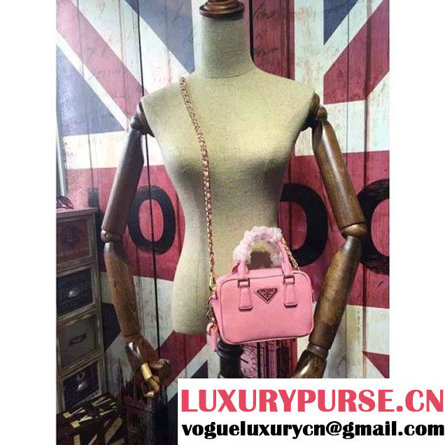 Prada Saffiano Leather Top-handle Mini Bag Pink (1A025-042811 )