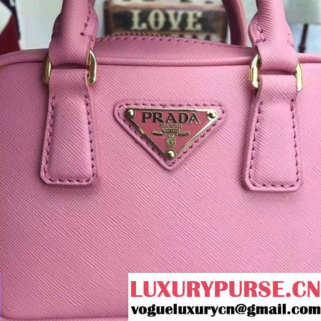 Prada Saffiano Leather Top-handle Mini Bag Pink (1A025-042811 )