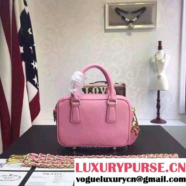 Prada Saffiano Leather Top-handle Mini Bag Pink (1A025-042811 )