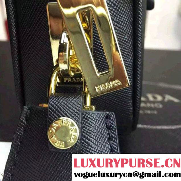 Prada Saffiano Leather Top-handle Mini Bag Black (1A025-042813 )