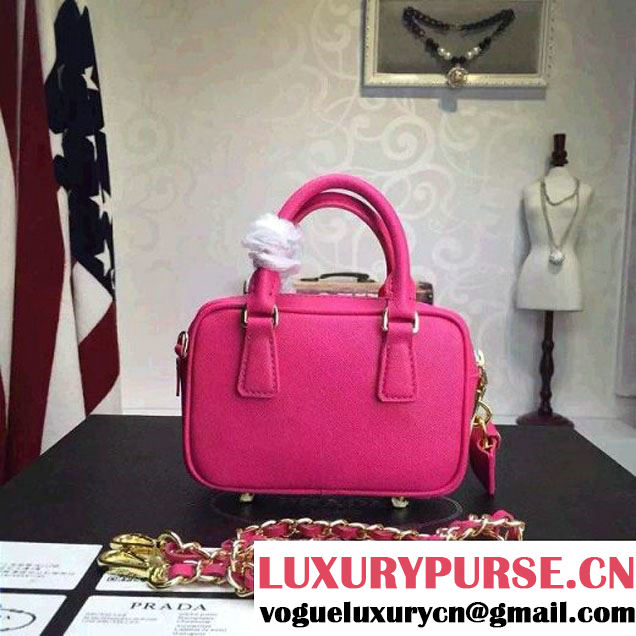 Prada Saffiano Leather Top-handle Mini Bag Rosy (1A025-042814 )