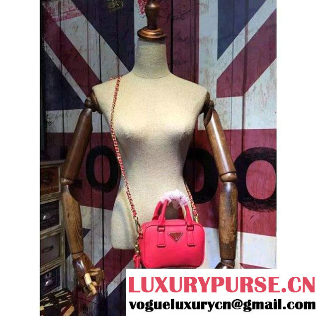Prada Saffiano Leather Top-handle Mini Bag Red (1A025-042815 )
