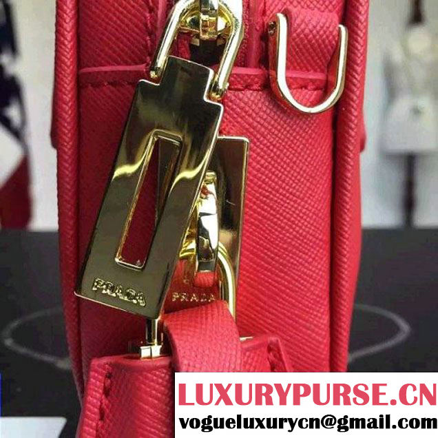 Prada Saffiano Leather Top-handle Mini Bag Red (1A025-042815 )