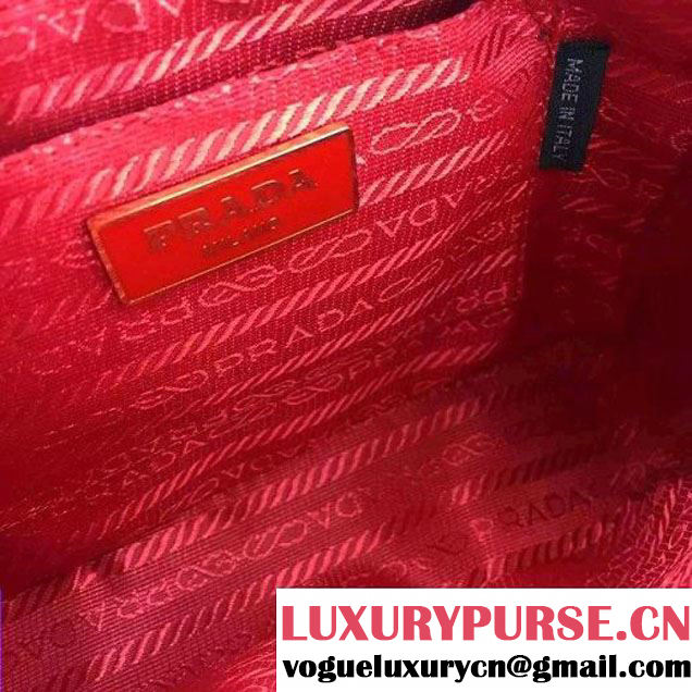 Prada Saffiano Leather Top-handle Mini Bag Red (1A025-042815 )