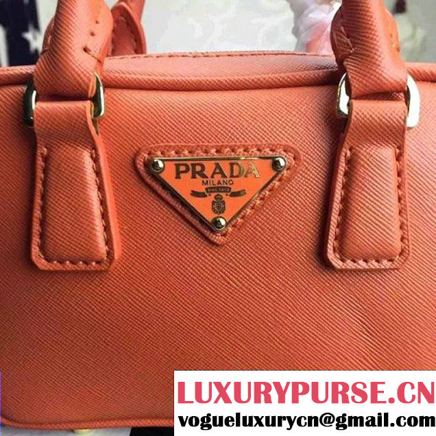 Prada Saffiano Leather Top-handle Mini Bag Orange (1A025-042817 )