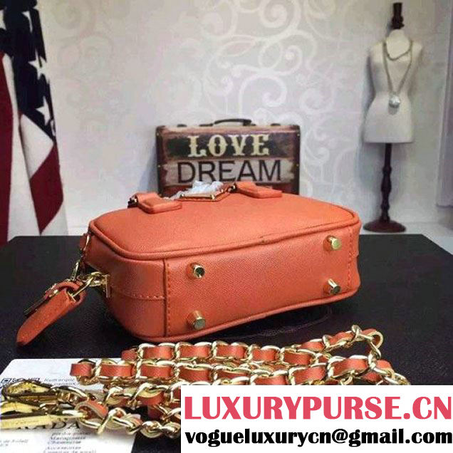 Prada Saffiano Leather Top-handle Mini Bag Orange (1A025-042817 )