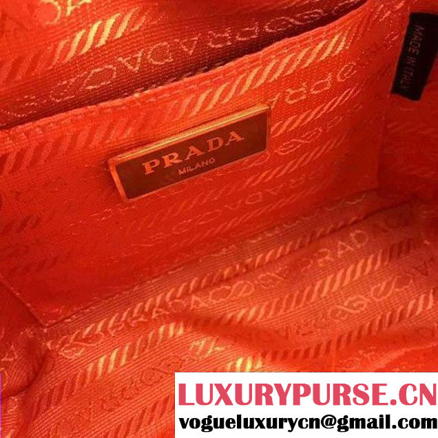 Prada Saffiano Leather Top-handle Mini Bag Orange (1A025-042817 )
