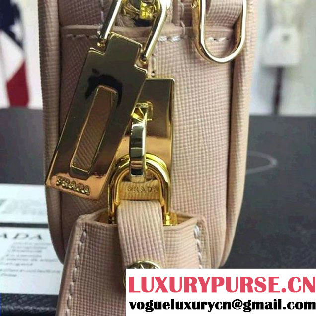 Prada Saffiano Leather Top-handle Mini Bag Nude (1A025-042818 )