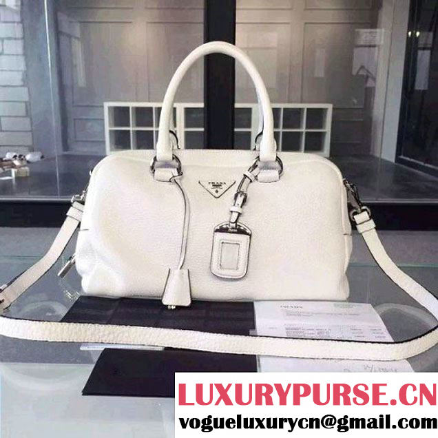 Prada BL0915 Calf leather Top-handle Bag White (2A016-061217 )