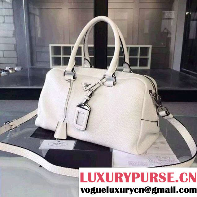 Prada BL0915 Calf leather Top-handle Bag White (2A016-061217 )