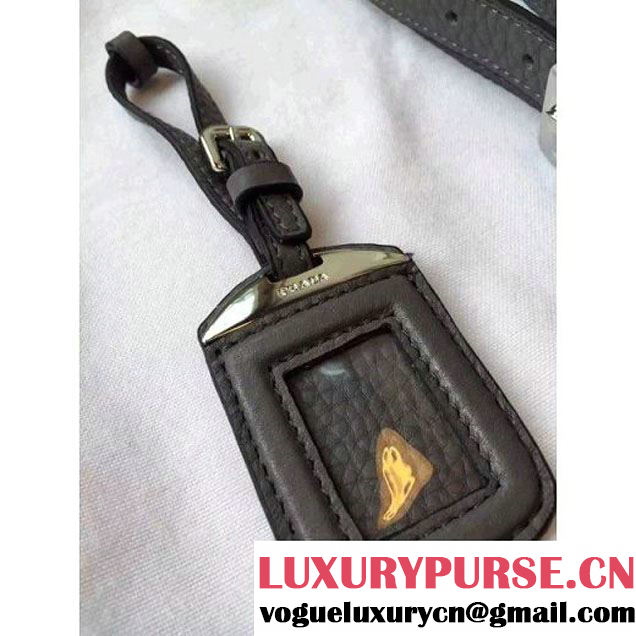Prada BL0915 Calf leather Top-handle Bag Grey (2A016-061219 )