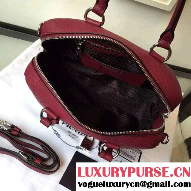 Prada BL0915 Calf leather Top-handle Bag Burgundy (2A016-061220 )