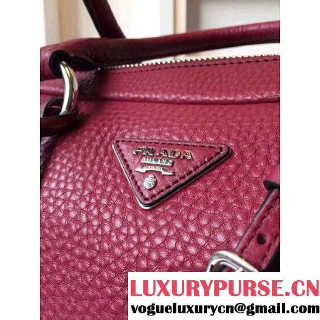 Prada BL0915 Calf leather Top-handle Bag Burgundy (2A016-061220 )