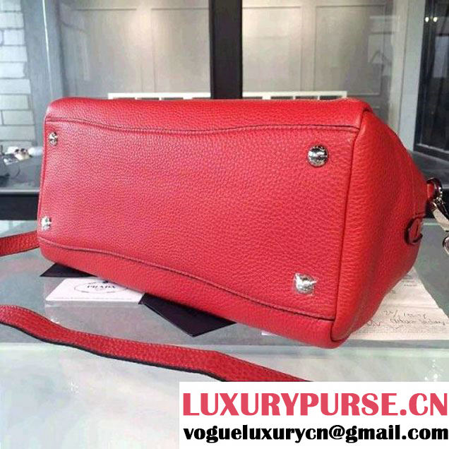 Prada BL0915 Calf leather Top-handle Bag Red (2A016-061221 )