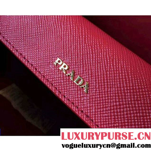 Prada BN2887 Hemp Fabric Tote Beige+Red 2015 (2A016-062201 )