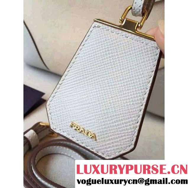 Prada BN2887 Hemp Fabric Tote Beige+Light Blue 2015 (2A016-062203 )