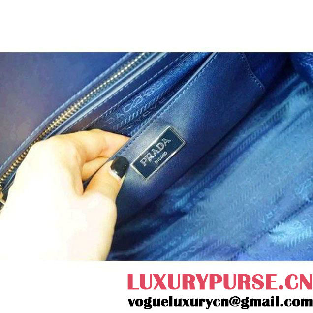 Prada B225R City Sport Leather Tote Dark Blue (WMJ-062612 )