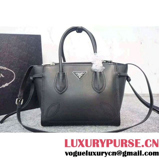 Prada B225R City Sport Leather Tote Black (WMJ-062613 )