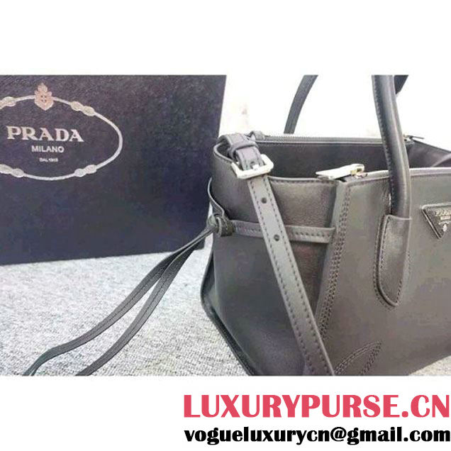 Prada B225R City Sport Leather Tote Black (WMJ-062613 )