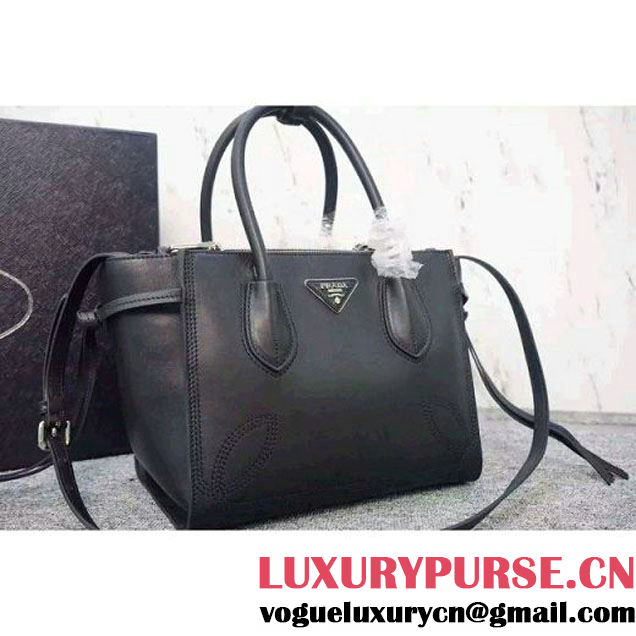 Prada B225R City Sport Leather Tote Black (WMJ-062613 )